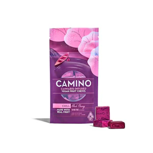 KIVA - Camino Black Cherry 'Chill' Fruit Chews | Kiva | 100mg Live Resin Fruit Chews
