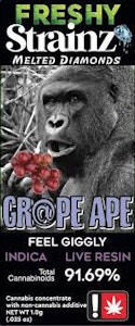 Freshy - Freshy Strainz Gr@pe Ape 1g AIO Live Resin w/ Melted Diamonds Disposable
