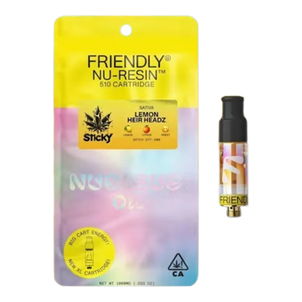 Friendly Brand - Friendly Brand | Lemon Heir Heads | Live Resin Cartridge | 1g Main Image