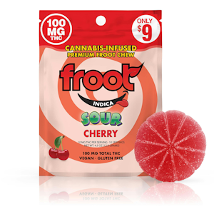 Froot - Froot - 100mg Gummy (Sour Cherry-Indica)