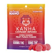 Kanah Nano - Hybrid Fruit Punch Gummies 10 Pack (100mg)