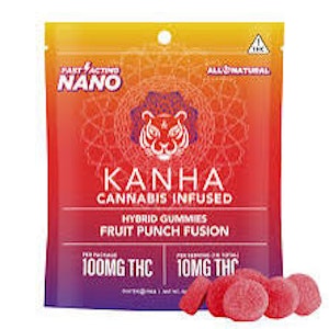 KANHA - [Kanha] NANO Gummies - 100mg - Fruit Punch Fusion (H)