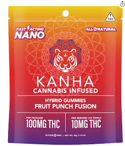 KANHA - [Kanha] THC NANO Gummies - 100mg - Fruit Punch (H)