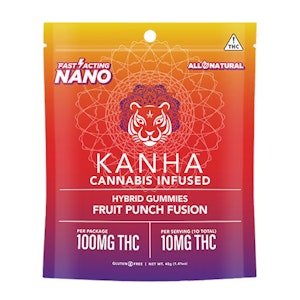 KANHA - KANHA | NANO | Fruit Punch Fusion | Hybrid | 100mg THC | 10-pack