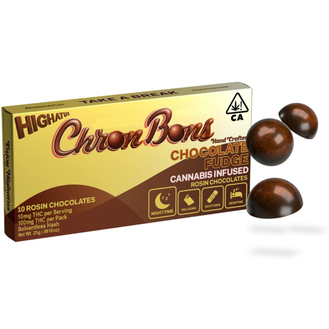 Highatus ChonBons Chocolate Fudge Rosin Infused Chocolates 100mg