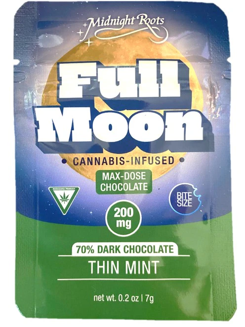 Midnight Roots - Full Moon - Thin Mint Dark Chocolate - 200mg Main Image