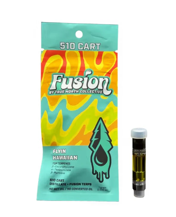True North -  True North-Fusion-Flyin Hawaiian-Hybrid-1g 510 cart-77.51% THC Main Image