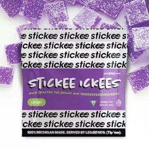 Stickee-ickees - Stickee-ickees - Grape 200MG (5x40MG)
