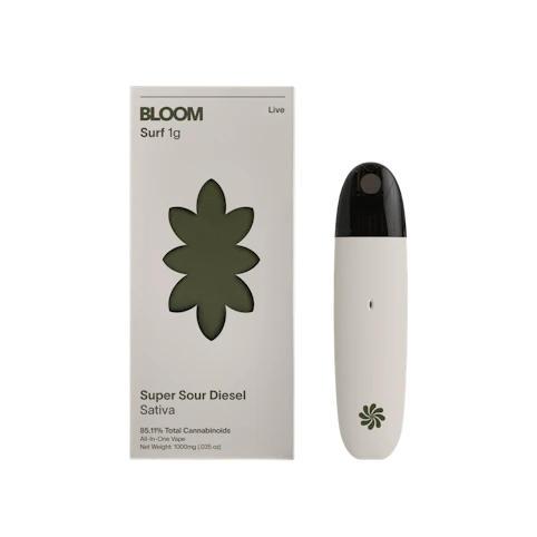 BLOOM - Super Sour Diesel -Sativa- 85.71% THC Live All-In-One 1g Surf (Vape) | Bloom  -uuu11 middle