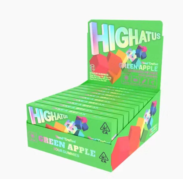 Highatus - Highatus - Sour Gummies 10pk - Green Apple CBD Main Image