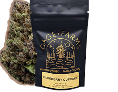 GAGE FARMS - Gage Farms - Blueberry Cupcake - 22.79% THC - 3.5g - Dry Flower