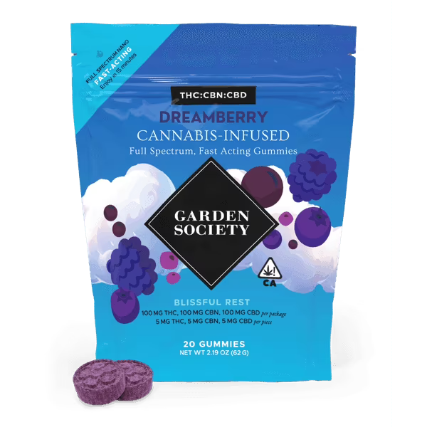 Garden Society | Dreamberry | 1:1:1 THC:CBN:CBD | Gummies