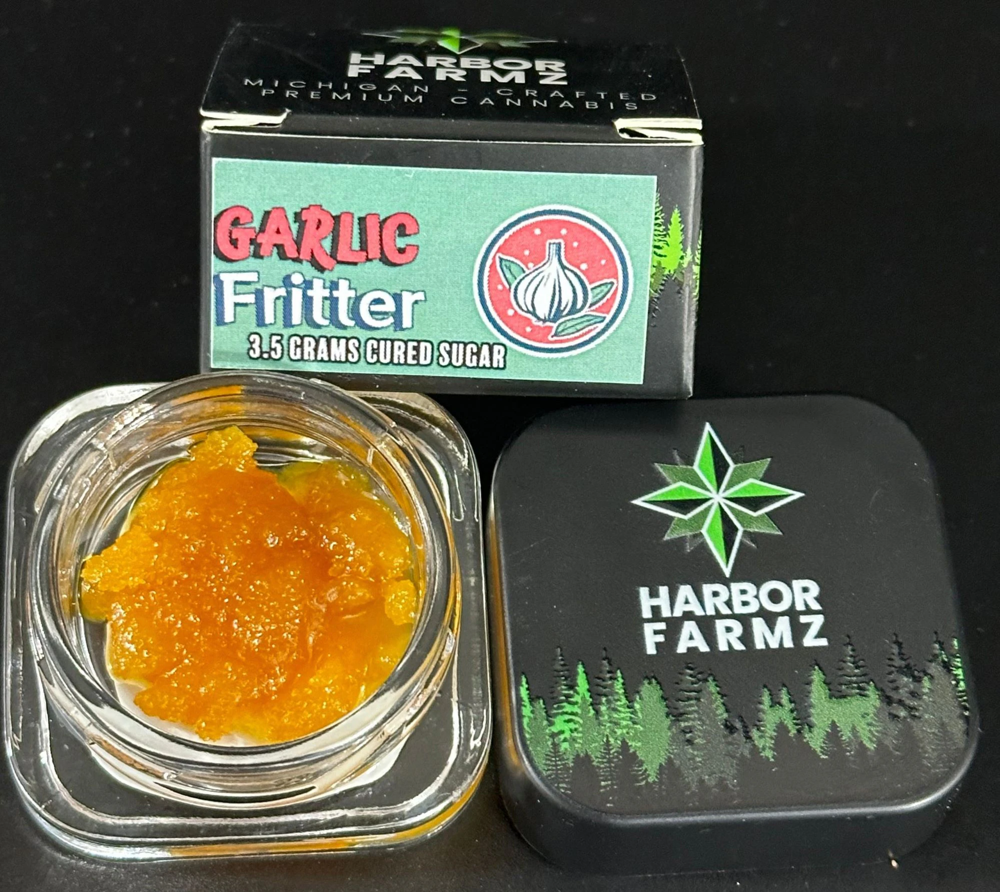 Harbor Farmz - Harbor Farmz - Garlic Fritter Cured Sugar - 3.5g Bucket Main Image