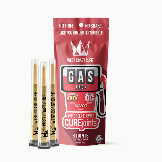 West Coast Cure - Gas Pack - WCC 1g CUREjoint 3 Pack - SFV OG Skywalker OG Unobtainium OG Main Image