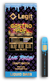 Legit Labs Live Resin - Gastro Pop - 1G Disposable