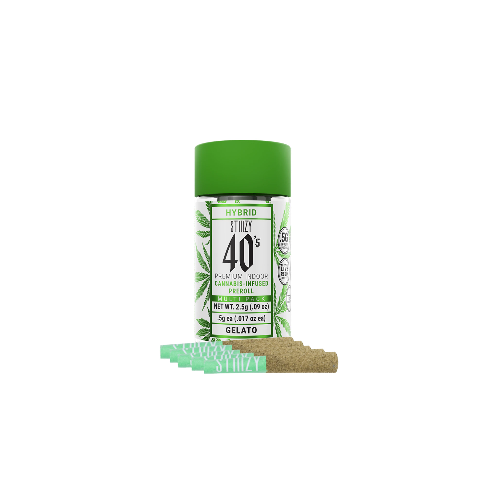 STIIIZY - Stiiizy - 40s Gelato Preroll - 2.5G .5g- 5pk Main Image