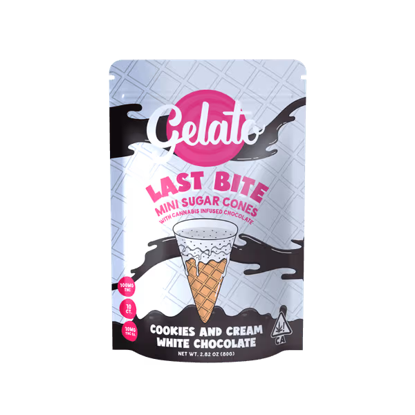 Gelato | Last Bites | Cookies and Cream White Chocolate | Mini Cones