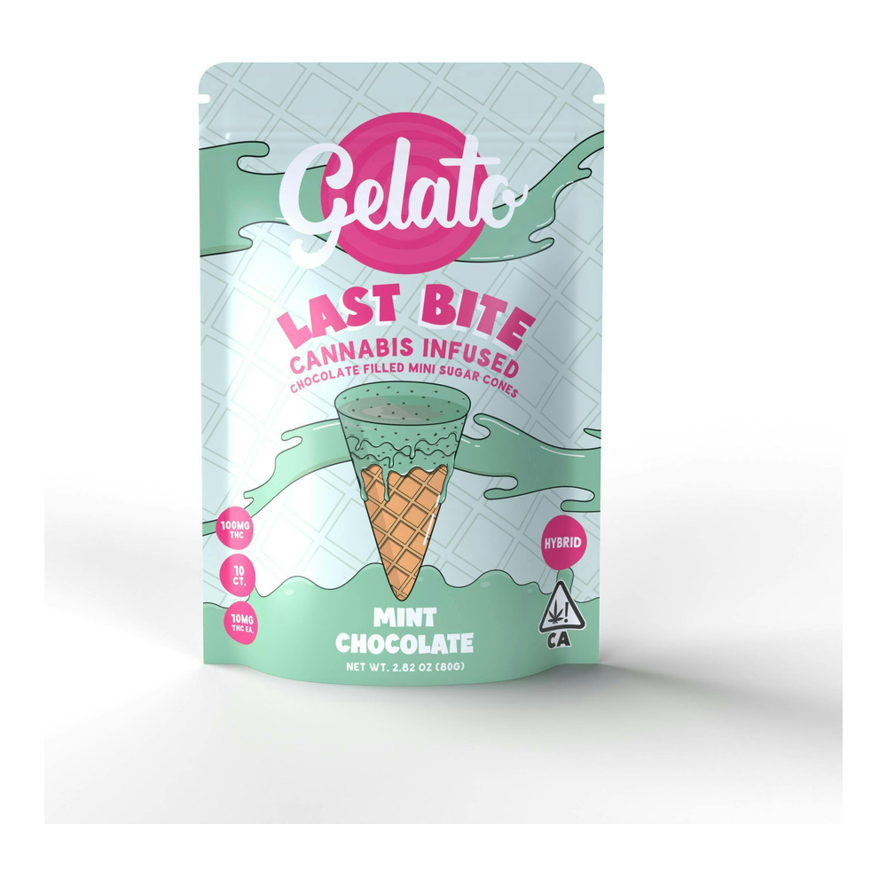 Gelato | Mint Chocolate | Mini Sugar Cones | 100mg