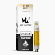 West Coast Cure - 510 Cartridge - Live Resin - Indica - Gelato Runtz - (1g)