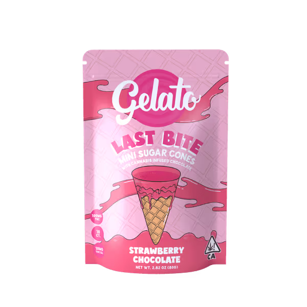 Gelato | Last Bites | Strawberry Chocolate | Mini Cones
