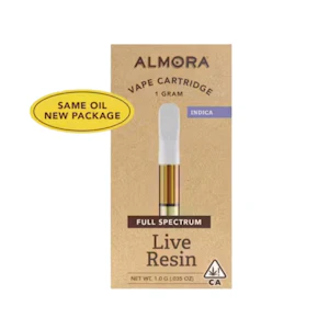 ALMORA FARMS - Almora 1g Cookies Kush Live Resin Cart 70%