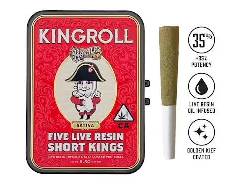 Kingroll - Kingroll .5g Sour D Live Resin Infused Pre-Roll 5pk Main Image