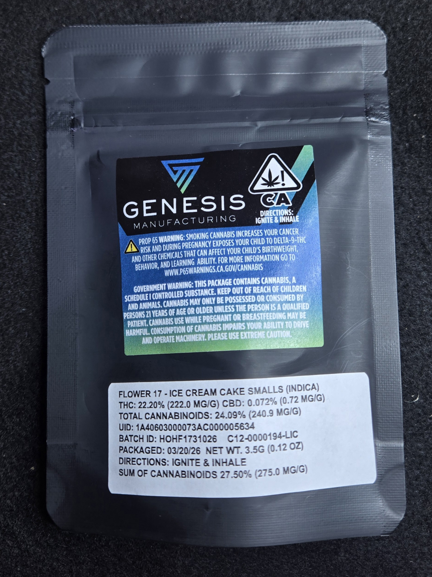 Genesis - 3.5g Indoor Smalls - Upgrade