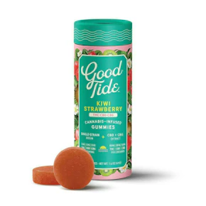 Good Tides | Gummies | Hash Rosin | Kiwi Strawberry | THC:CBD:CBG | 10 pack