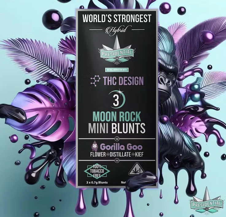 Presidential - Presidential Pee-Wee Moon Rock Mini Pre Rolls - Gorilla Goo | 1.5g Main Image