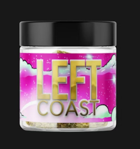 LEFT COAST - Grape Gusher -Indica- 47.8% THC | 7g Infused Shake | Left Coast    kk9 front