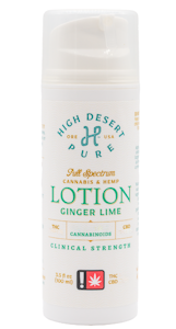HIGH DESERT PURE - High Desert Pure Clinical Strength Ginger Lime Lotion 100ml
