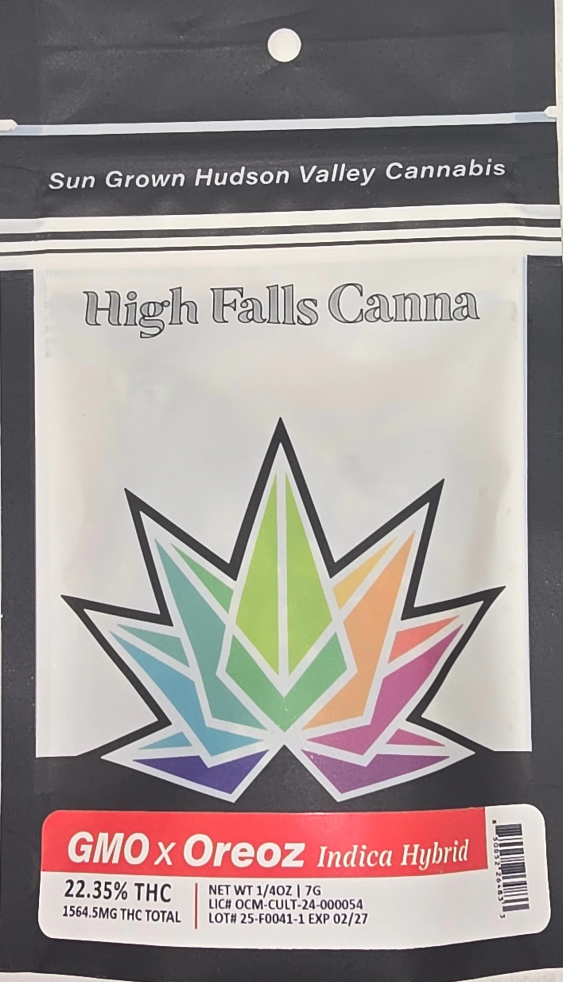 High Falls Canna - High Falls Canna- GMO x Oreo- 7g flower Main Image