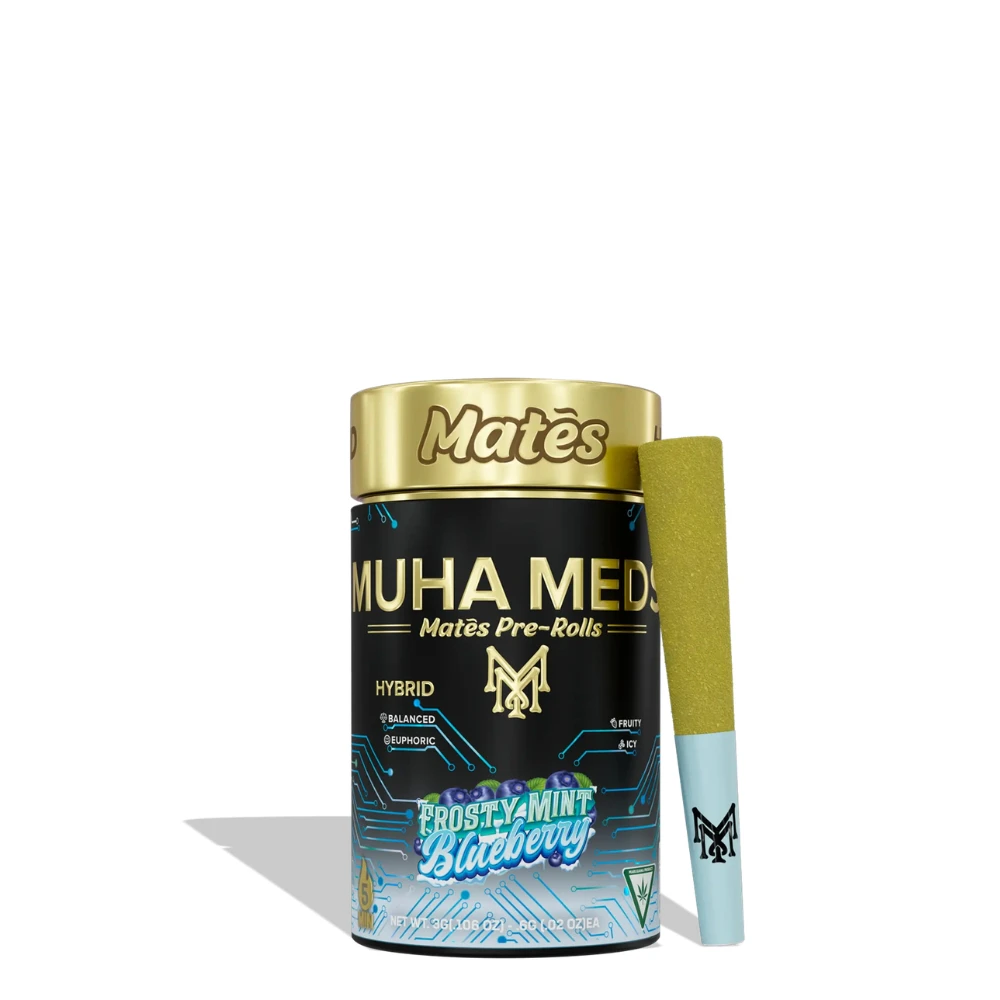 Muha Meds - Muha Meds Frosty Mint Blueberry (H) Infused Preroll 5pk 3g Main Image