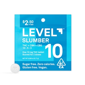 LEVEL - Level 10 Slumber THC:CBN:CBG 10:5:3 (I) Single Tablet 10mg