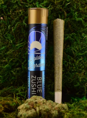 Golden Garden - Blue Zushi -Indica- Craft Cannabis 1G Pre-Roll | Golden Gardens    -z10 BACK