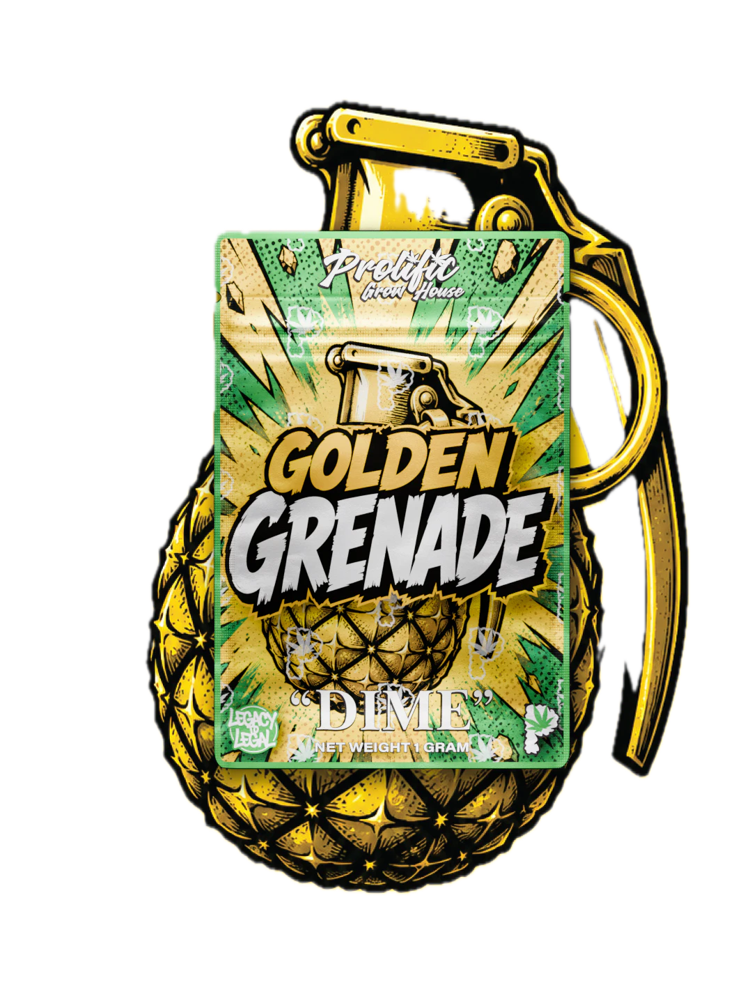 Prolific Growhouse - Golden Grenade Dime Bag 1g Main Image