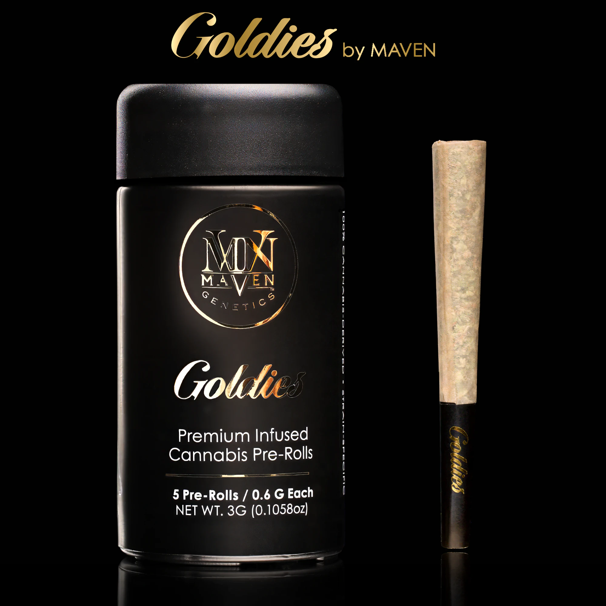 Maven Genetics - Maven | Infused Pre-Roll | Goldies | Lipstain | 3g | 5pack Main Image