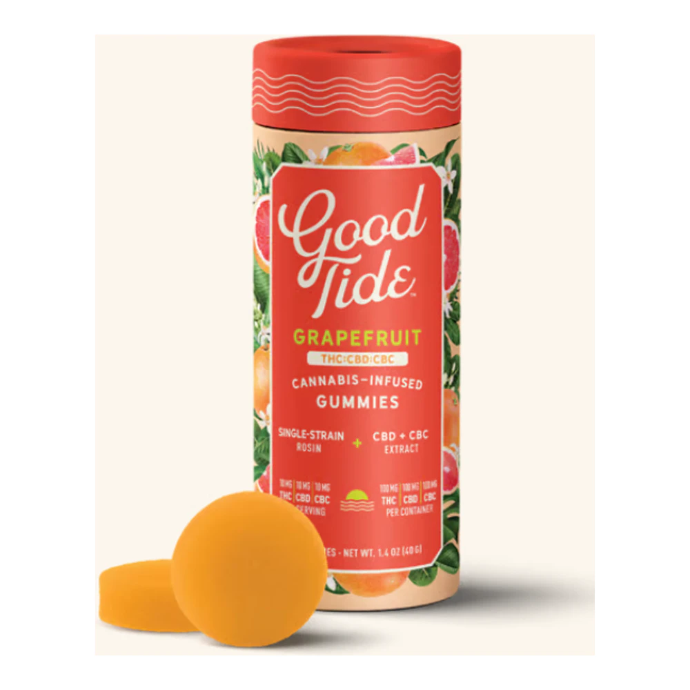Good Tide - Good Tide | Grapefruit | 1:1:1 THC:CBD:CBC Rosin Gummies | 100mg Main Image