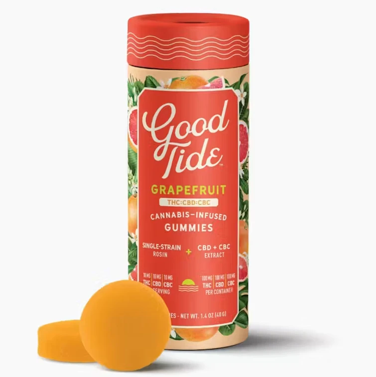 WYLD - Good Tide - Hybrid - 1:1:1 Grapefruit - 10pk - Gummies - (100mg) - [100mg THC/100mg CBD/100mg CBC] Main Image