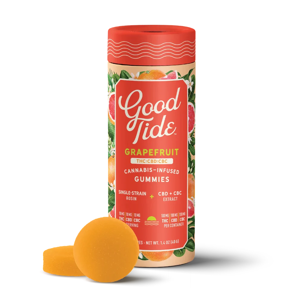 Good Tide - Good Tide - 100mg 1:1:1 THC:CBD:CBC Gummies - Grapefruit Main Image