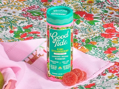 GOOD TIDE - Good Tide - Kiwi Strawberry - 100mg THC:CBD:CBG Solventless Hash Rosin Gummies - 10pk