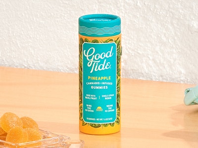 GOOD TIDE - Good Tide - Pineapple - 100mg THC Solventless Hash Rosin Gummies - 10pk