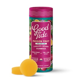 Good Tides | Gummies | Hash Rosin | Passion Fruit | THC:CBD:CBN | 10 pack