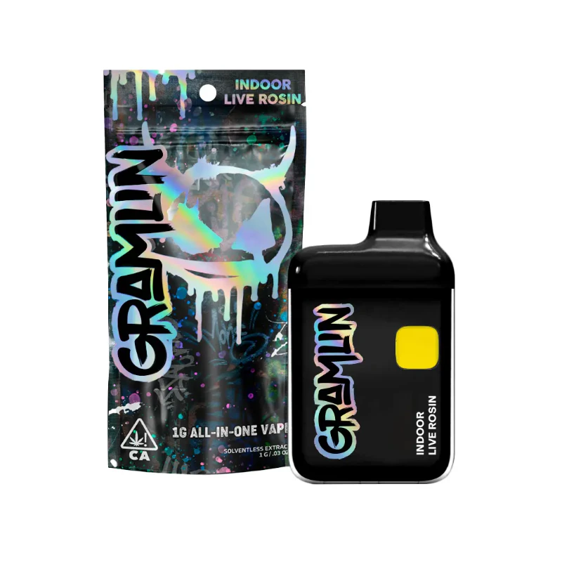 Gramlin - Gramlin - 1g AIO Live Rosin Cartridge (Kosher Cake-Indica) Main Image