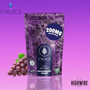 Choice Gummies Granddaddy Grape 200mg (Indica)