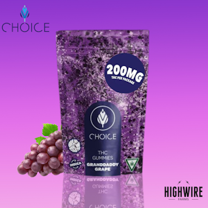 CHOICE - Choice Gummies Granddaddy Grape 200mg (Indica)