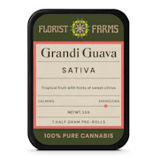 Grandi Guava - 7pk 0.5g Prerolls (3.5g total) - Sativa | Florist Farms