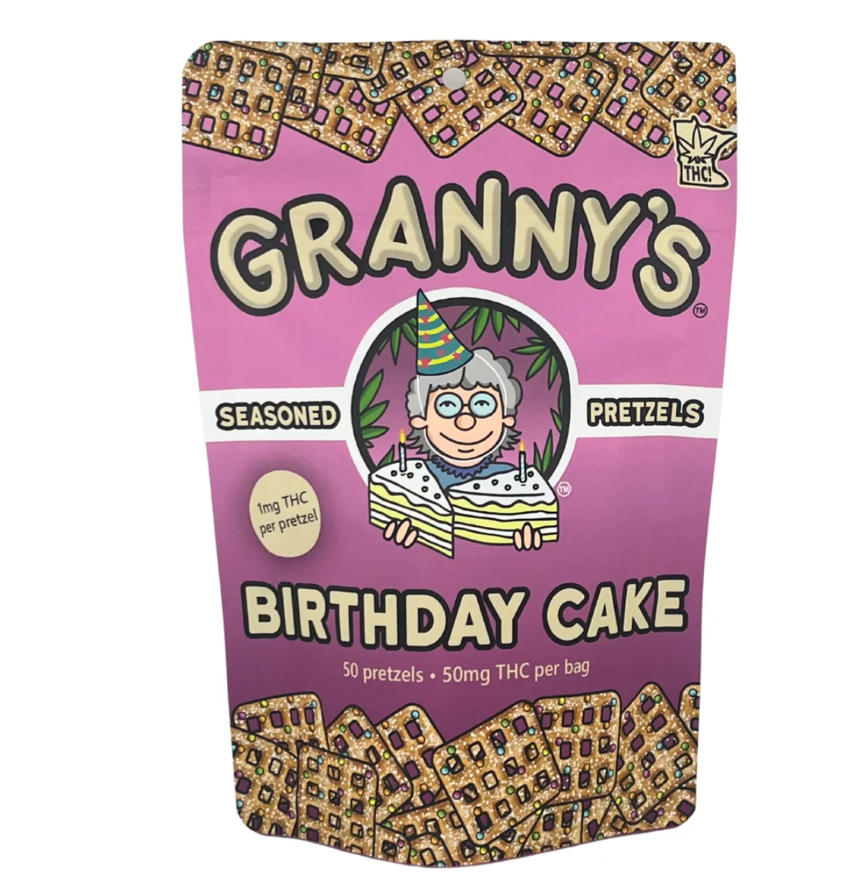 GRANNY'S -  Grannys's | Birthday Cake Pretzels | 50mg THC per Bag Main Image