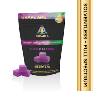 Arcadia Brands - 10pk 200mg Solventless Gummies - Grape Ape