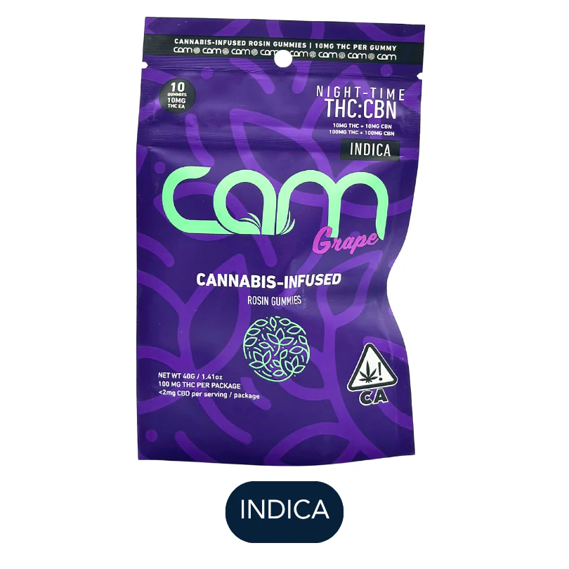 CAM - CAM - CBN - Grape - Rosin Gummies - 10pk - 100mgTHC 100mgCBN Main Image